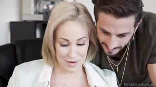 The Over Worked blonde is always ready to have sex in the office