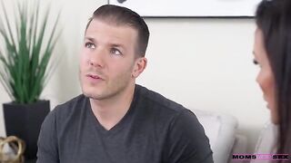 A pervert guy masturbates thinking about his hot stepmom