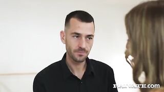 I'm learning to dance from a naughty hot instructor with small tits