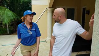 My redhead MILF pool girl is a total ass hole