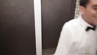 A waiter got served a big round ass at a party