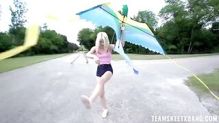 A girl can satisfy her sexual needs right in the fresh air