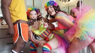 A threesome where all participants are equal and free to use each other