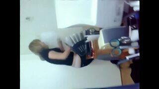A Kazakh teacher is having fun with her colleague in this hot video