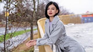 A quiet little brunette gets fucked on the city streets in this hot vid