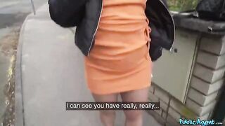 Italian brunette lost her phone and was picked up by a guy in the street