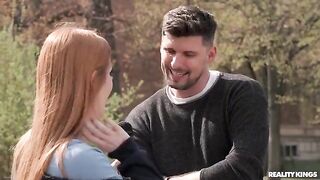 Interboob sex with two redheads in a hot scene