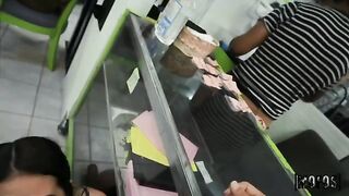 Public laundry turns into a place for dirty sex