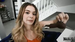 The man gently caressed the girl’s small pussy, exploring with his tongue