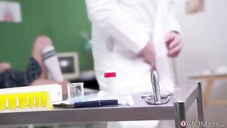 A hot girl is treating her doctor for a dick