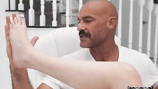 An informal conversation turns into a rough encounter in panties