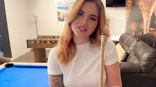 A guy played pool with a girl and fucked her after losing the game