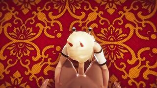 Footjob with sweet feet, powerful hentai animation