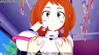 Ochaco Uraraka fucked by Midoriya in 3D hentai