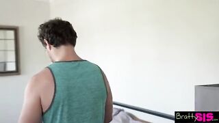 Pervert stepsister's friend suggests getting a bigger dick to enjoy