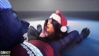 Werewolf banged beauty with huge tits on XXXMAS