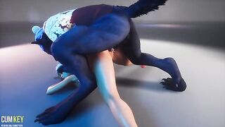 Werewolf banged beauty with huge tits on XXXMAS