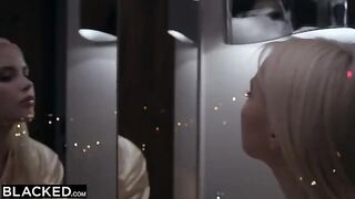 Two hot skibunnies Jia and Like are competing for a guy’s huge cock