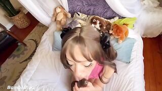 Noisy wet pussy fart from teenage slut Bambi Bluu