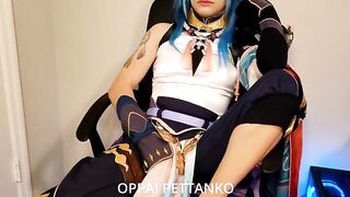 Zhongli catches cosplayer Xiao in a compromising act