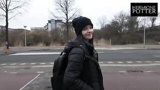 I picked up this cute girl on a walk, and she was horny