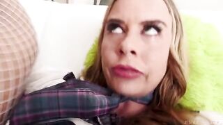 An angel with an anal character, showcasing intense and passionate scenes in pantyhose