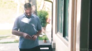 A cute girl sits on the dick of her boyfriend