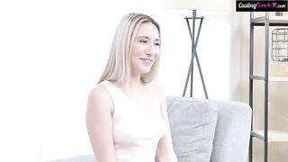 A cute girl tried hard to please during the casting, but it was tough