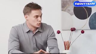 An unexpected turn of events during the office meeting, wild and intense