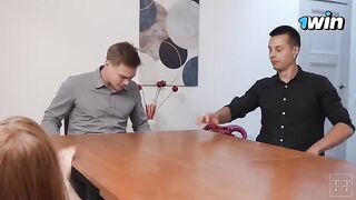 An unexpected turn of events during the office meeting, wild and intense