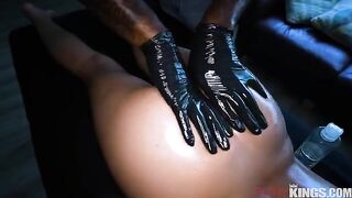 A sexy brunette plays with her wet pussy with her fingers and a sex toy