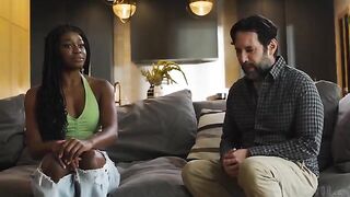 A girl fell into a black hole and was fucked by an ebony guy