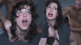 The slobbering girl receives a rough but pleasant treatment