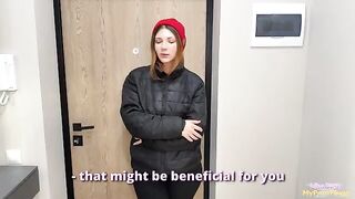 The pizza delivery girl was late, so she gave herself to me