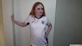 English fan got fucked in the ass for losing a bet in hallway