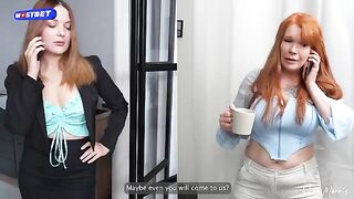 Hot threesome sex with my stepmom and teacher in HD