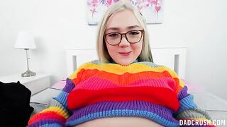 A girl is asking her stepdad to make a gift for her