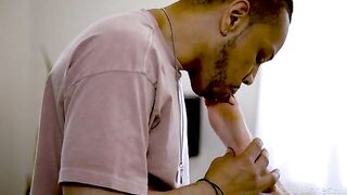 The guy licks the pussy of his blonde mistress