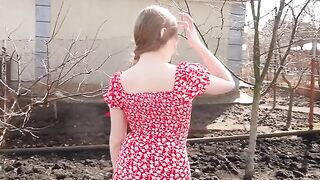 A hot blonde is always sexually attractive in the village