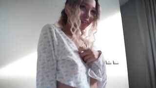 A hot Russian girl gets horny and fucks with her babysitter in a steamy scene
