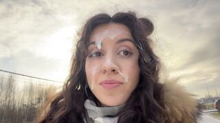 A man had to walk with a semen trace on his face in public