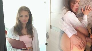 A girl realized her wet fantasies when she met a guy in the hotel