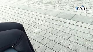 The guy demonstrates to the girl his impressive tool for sex