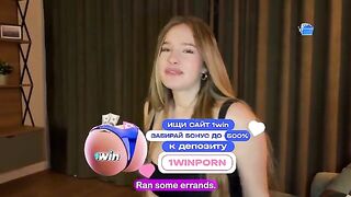The guy demonstrates to the girl his impressive tool for sex