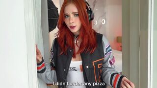 The girl knows what to do if she cannot pay, she gets rough