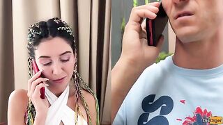A girl is doing pigtails and asking for a second run