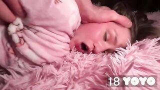 The girl got a little distracted and got fucked hard