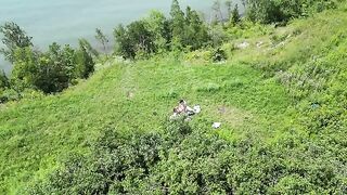 Instead of a picnic, they fucked in the field