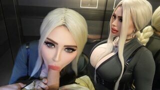 The elevator was meant for quick sex encounters