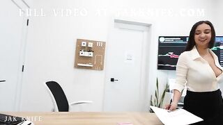 The girl received a pleasant surprise from her colleague Hailey Rose